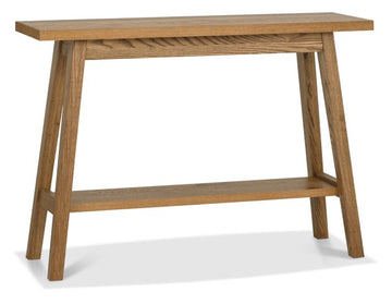 Bentley Designs Camden Rustic Oak Console Table With Shelf
